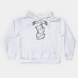 Kitty Final Boss Illustration Kids Hoodie